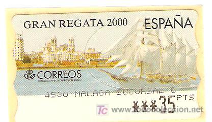 Selos: SELLO VALOR VARIABLE SIN CIRCULAR 35 PESETAS GRAN REGATA 2000