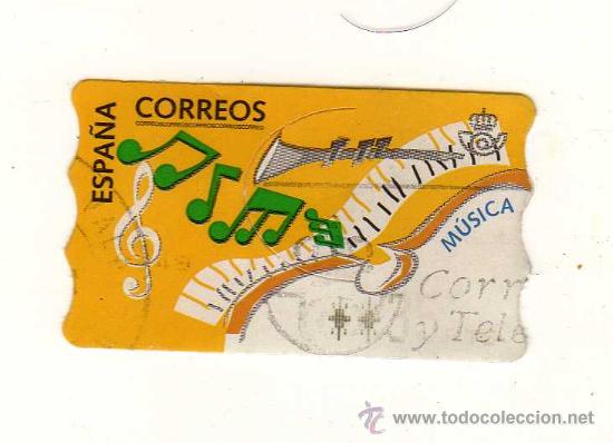 Briefmarken: SELLO USADO DE VALOR VARIABLE DEDICADO A LA M&Uacute;SICA (emitido en Diciembre de 1997)