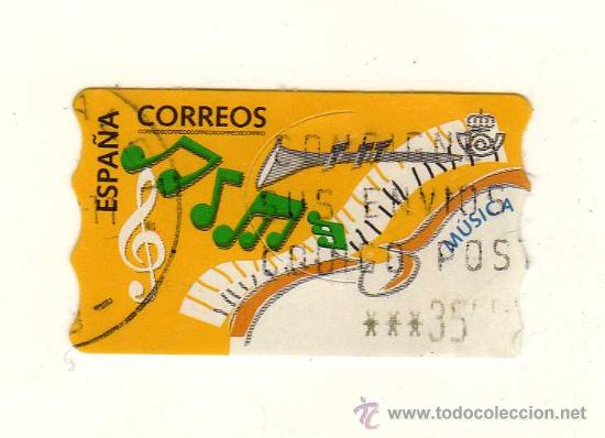 Briefmarken: SELLO USADO DE VALOR VARIABLE DEDICADO A LA M&Uacute;SICA (emitido en Diciembre de 1997)
