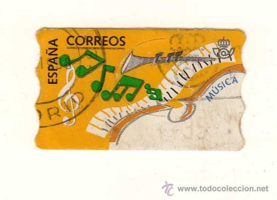 Briefmarken: SELLO USADO DE VALOR VARIABLE DEDICADO A LA M&Uacute;SICA (emitido en Diciembre de 1997)