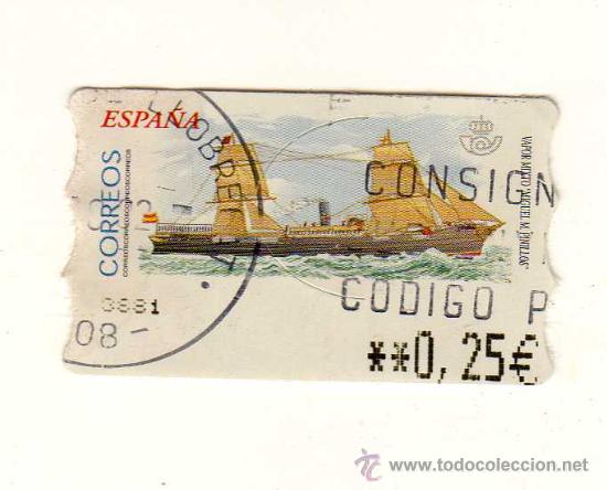 Selos: SELLO USADO DE VALOR VARIABLE DEDICADO AL TEMA BARCOS (VAPOR MIXTO MIGUEL M. PINILLOS)