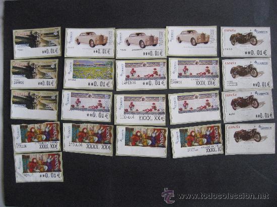 Stamps: ATMS-ESTAMPILLAS TODAS VARIEDADES DISTINTAS- ETIQUETAS.SIN CIRCULAR
