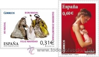 Sellos: ESPA&Ntilde;A 2008 - NAVIDAD - EDIFIL N&ordm; 4442-4443