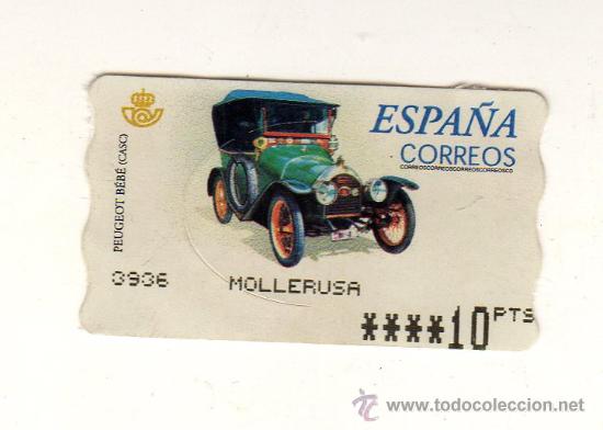 Selos: SELLO USADO DE VALOR VARIABLE DE LA SERIE COCHES. PEUGEOT B&Eacute;B&Eacute; Y EMITIDO EN SEPTIEMBRE DE 2001