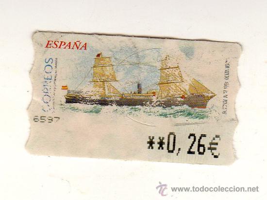 Selos: SELLO USADO DE VALOR VARIABLE DEDICADO AL TEMA BARCOS (VAPOR MIXTO MIGUEL M. PINILLOS)