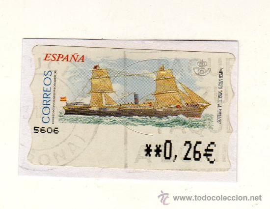 Selos: SELLO USADO DE VALOR VARIABLE DEDICADO AL TEMA BARCOS (VAPOR MIXTO MIGUEL M. PINILLOS)