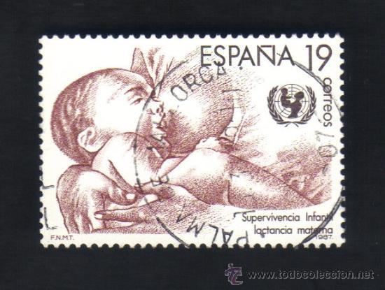 Stamps: a&ntilde;o 1987, edifil 2886 - serie: supervivencia INFANTIL - matasello identificativo