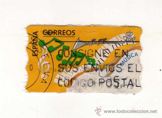 Stamps: SELLO USADO DE VALOR VARIABLE DEDICADO A LA M&Uacute;SICA (EMITIDO EN DICIEMBRE DE 1997)