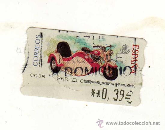Selos: SELLO USADO DE VALOR VARIABLE DEDICADO A LA MOTO SORIANO PUMA CON SIDECAR (A&ntilde;o 1947) &middot; MMC-HERV&Aacute;S
