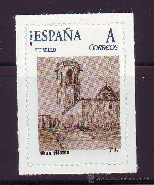 Briefmarken: .TU SELLO.PERZONALIZADO.CAMPANARIOS DE LA PROVINCIA DE CASTELLON.SAN MATEO.