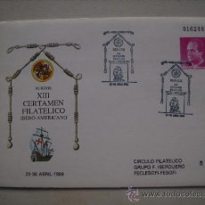 Sellos: ENTERO POSTAL CERTAMEN FILATELICO IBERO-AMERICANO.BURGOS 1989.MATASELLOS CONMEMORATIVO.. Lote 33061092