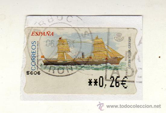 Selos: SELLO USADO DE VALOR VARIABLE DEDICADO AL TEMA BARCOS (VAPOR MIXTO MIGUEL M. PINILLOS)