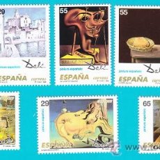 Sellos: ESPAÑA 1994, EDIFIL 3289 AL 3296, PINTURA ESPAÑOLA, OBRAS DE SALVADOR DALI, NUEVO SIN FIJASELLOS