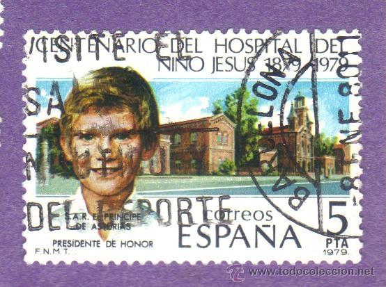 Sellos: a&ntilde;o 1979, edifil 2548, centenario del hospital del ni&ntilde;o jes&uacute;s - matasello identificativo