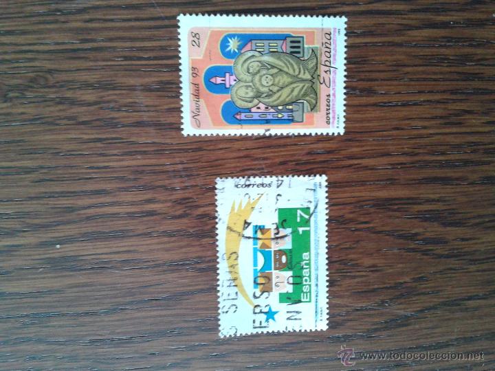 Selos: lote de 2 sellos navidad a&ntilde;o 1993 edifil 3273-74
