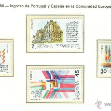 Sellos: INGRESO DE PORTUGAL Y ESPAÑA EN LA COMUNIDAD EUROPEA. 1986. EDIFIL 2825-28