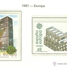 Sellos: EUROPA. ARTES MODERNAS. ARQUITECTURA. 1987. EDIFIL 2904-05