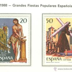 Sellos: GRANDES FIESTAS POPULARES ESPAÑOLAS. 1988. EDIFIL 2933-34