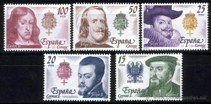 Sellos: ESPA&Ntilde;A 1979 - REYES DE ESPA&Ntilde;A - CASA DE AUSTRIA - EDIFIL N&ordm; 2552-2556