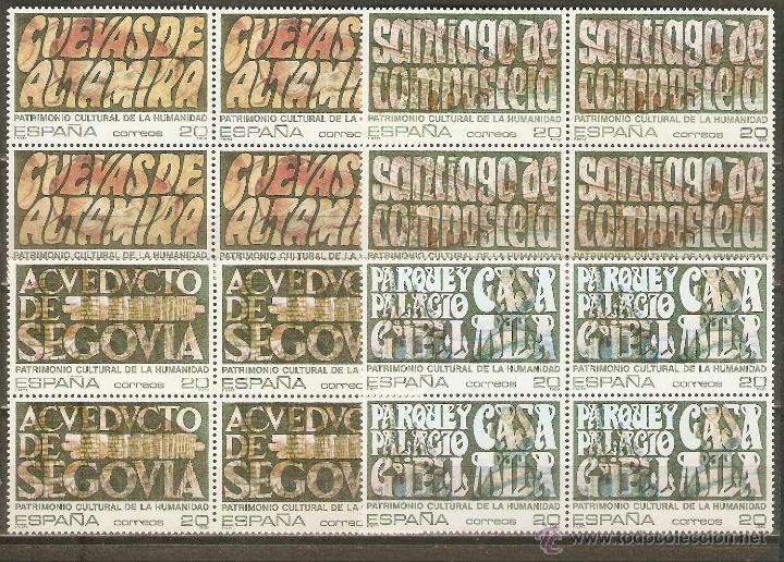 Sellos: ESPA&Ntilde;A EDIFIL NUM. 3038/41 ** SERIE COMPLETA EN BLOQUE DE 4 SELLOS NUEVOS SIN FIJASELLOS