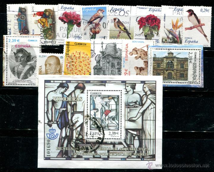 Stamps: 14 sellos diferentes del a&ntilde;o 2006 y 1 hojita, matasellados. Algunos con papel.