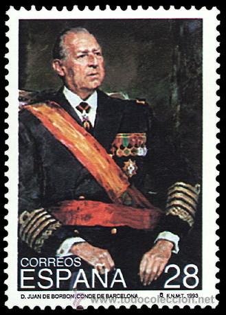 Sellos: ESPA&Ntilde;A 1993 - DON JUAN DE BORBON Y BATTENBERG - EDFIL N&ordm; 3264