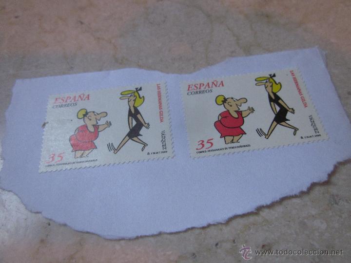 Briefmarken: DOS SELLOS USADOS A&Ntilde;O 2000 - HERMANAS GILDA