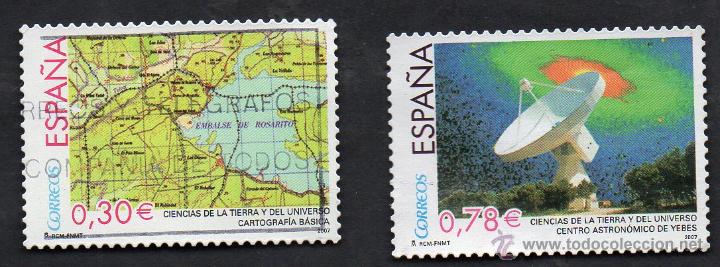 Briefmarken: a&ntilde;o 2007 - edifil 4314 y 4315 - serie, ciencias de la tierra y del universo