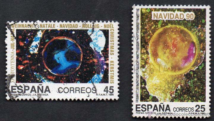 Sellos: a&ntilde;o 1990 - edifil 3084 y 3085 - serie, navidad