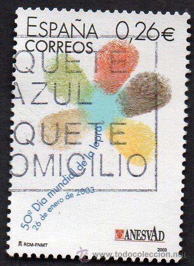 Briefmarken: a&ntilde;o 2003 - edifil 3959 - serie, d&iacute;a mundial lepra