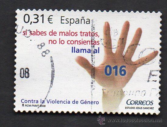 Selos: a&ntilde;o 2008 - edifil 4389 - serie - contra la violencia de g&eacute;nero