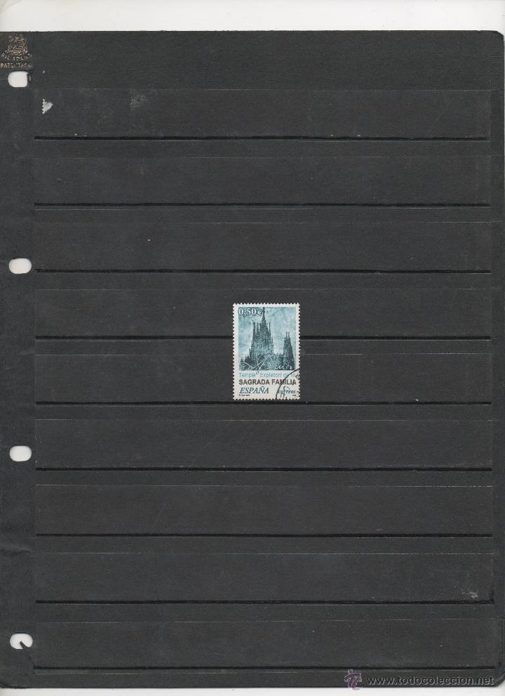 Briefmarken: SELLO EN USADO DEL TEMPLO EXPLATORIO DE LA SAGRADA FAMILIA DEL A&Ntilde;O 2002