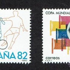 Sellos: CAMPEONATO MUNDIAL DE FÚTBOL ESPAÑA 82.1980. EDIFIL 2570-2571. ÓXIDO.