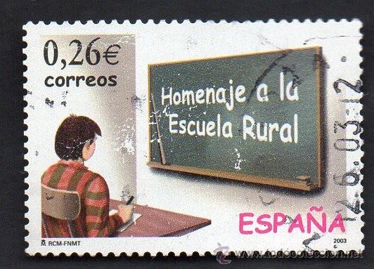 Stamps: a&ntilde;o 2003 - edifil 3978 - serie, homenaje a la escuela rural