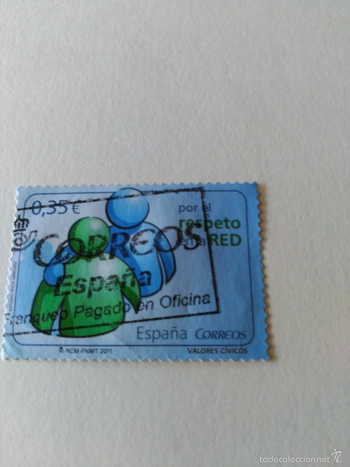 Sellos: Espa&ntilde;a 2011. Respeto en la Red. - Foto 1