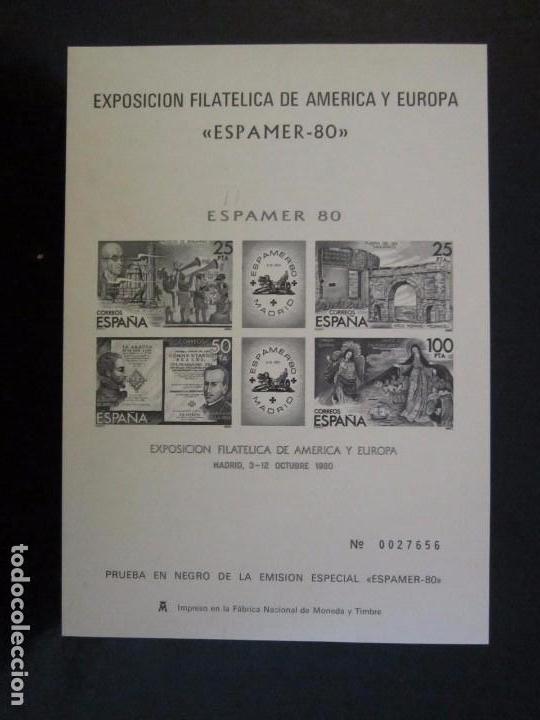 Sellos: PRUEBA EN NEGRO EMISION ESPECIAL ESPAMER 80