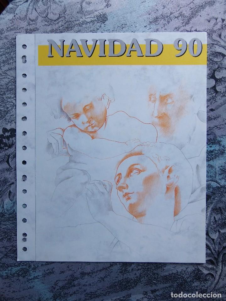 Sellos: A&Ntilde;O 1990- Documento filat&eacute;lico - NAVIDAD 90 - D.G.CORREOS - N 15 - Con SELLO Y MATASELLO