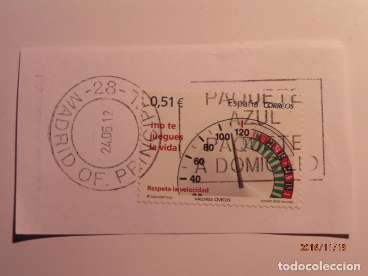 Briefmarken: A&Ntilde;O 2012 - VALORES CIVICOS - RESPETA LA VELOCIDAD