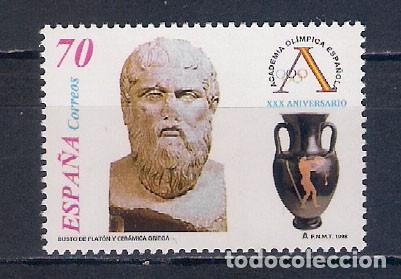 Sellos: plat&oacute;n. ACADEMIA OL&Iacute;MPICA ESPA&Ntilde;OLA . EMIT. 9-12-98