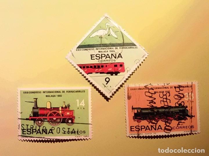 Francobolli: ESPA&Ntilde;A 1982 - XXII CONGRESO INTERNACIONAL DE FERROCARRILES - EDIFIL 2670/2672.