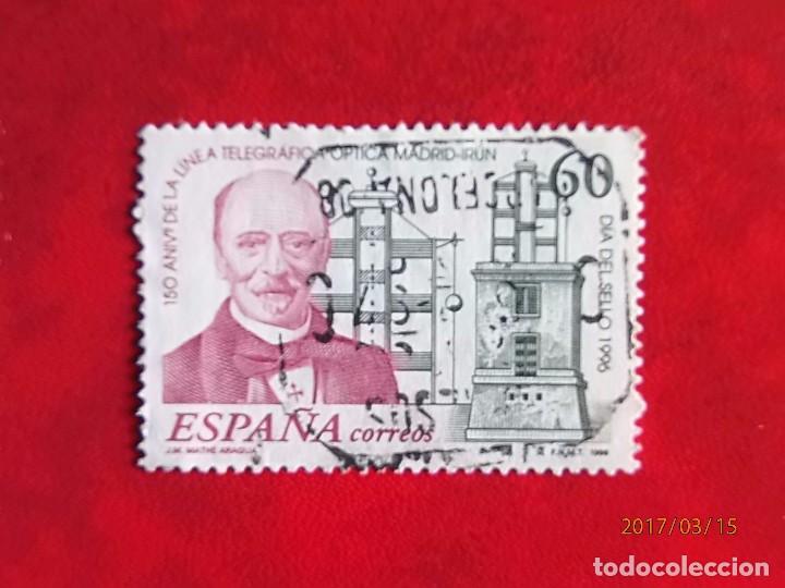 Selos: 1996 - DIA DEL SELLO - EDIFIL 3410 - LINEA TELEGRAF&Iacute;CA - JOS&Eacute; MAR&Iacute;A MATH&Eacute; ARAGUA