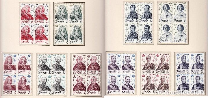 Sellos: ESPA&Ntilde;A 1978 - REYES DE ESPA&Ntilde;A DE LA CASA DE BORBON - EDIFIL N&ordm; 2496-2505** EN BLOQUE DE 4