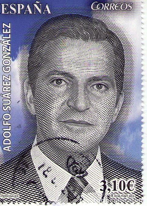 Briefmarken: SELLO 2016 DE 3,10 EUROS, DEDICADO A ADOLFO SUAREZ