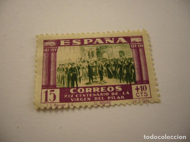 Sellos: Centenario de la virgen del pilar 15 pesetas
