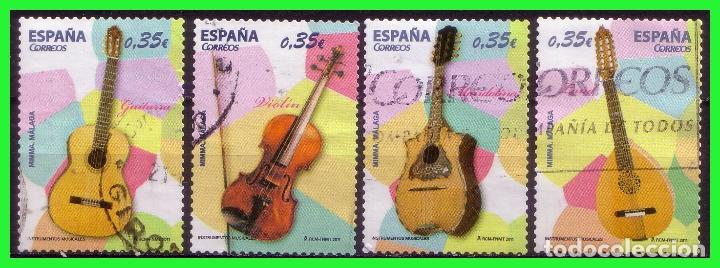 Stamps: 2011 Instrumentos musicales. Serie completa EDIFIL n&ordm; 4628 a 4631 (o)