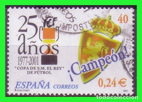 Stamps: 2001 25 a&ntilde;os de la Copa de f&uacute;tbol de SM el rey, EDIFIL n&ordm; 3805 (o) serie completa