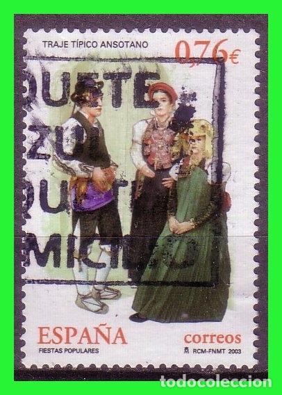 Stamps: 2003 Fiestas populares, Trajes t&iacute;picos Ansotanos,  EDIFIL n&ordm; 3958 (o) serie completa
