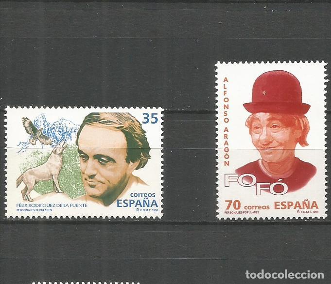 Sellos: ESPA&Ntilde;A FELIX RODRIGUEZ DE LA FUENTE Y FOFO EDIFIL NUM. 3546/3547 ** SERIE COMPLETA SIN FIJASELLOS