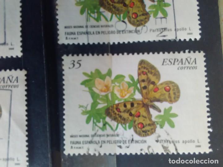 Stamps: EDIFIL 3694 MARIPOSAS, DE LA SERIE:FAUNA ESPA&Ntilde;OLA EN PELIGRO DE EXTINCI&Oacute;N. A&Ntilde;O 2000