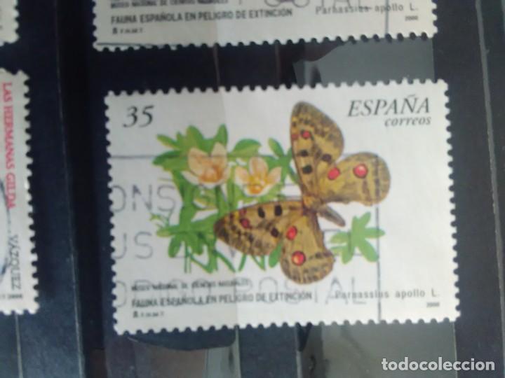Stamps: EDIFIL 3694 MARIPOSAS, DE LA SERIE:FAUNA ESPA&Ntilde;OLA EN PELIGRO DE EXTINCI&Oacute;N. A&Ntilde;O 2000